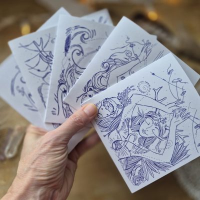 Ensemble cartes de souhaits Femmes Lunaires